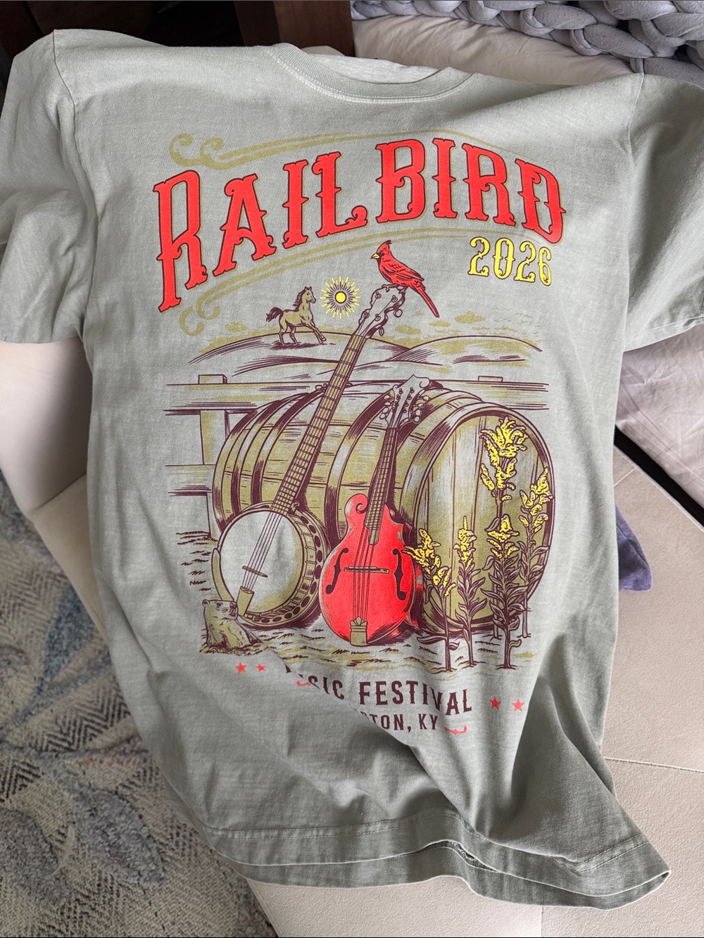 2026 Railbird Guitar Banjo Lineup T-Shirt M